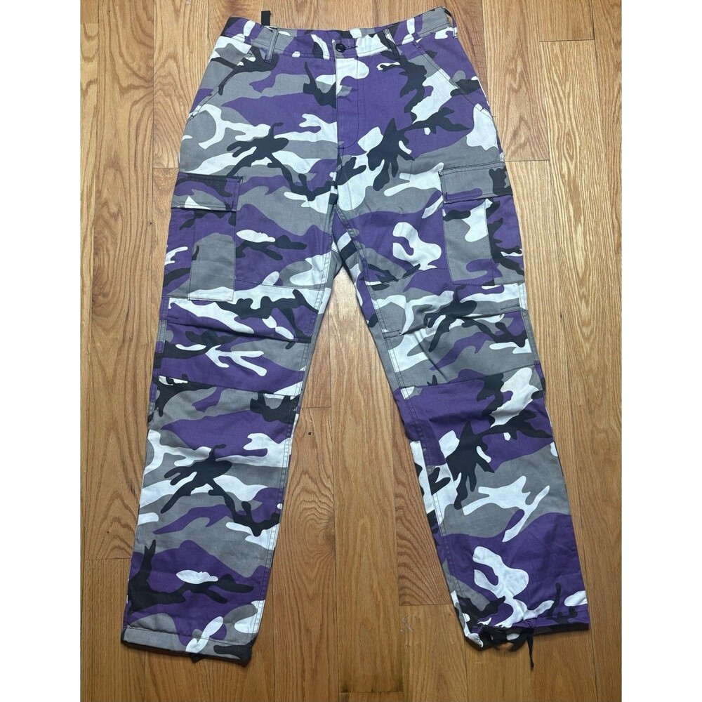 Rothco BDU Cargo Camo Purple Pants Men's Medium Regular Military Tactical